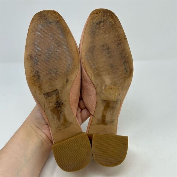 Madewell Miya Women's Pink Suede Block Heel Slip On Mules Size 8 Casual Spring - Picture 9 of 12